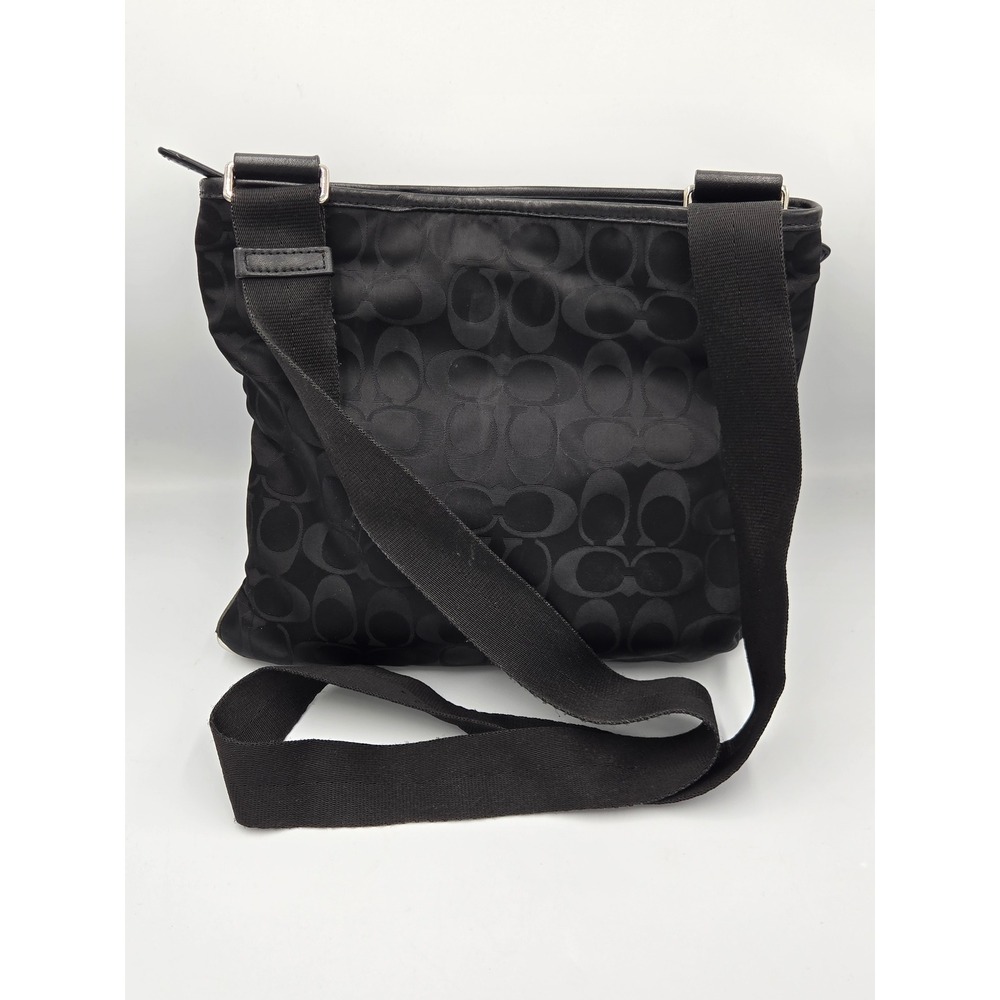 Coach Signature File Bag Black Jacquard Crossbody C1453-32971 - Picture 3 of 11